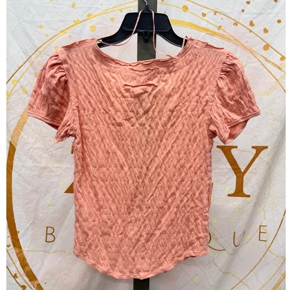 Free People Women S Sugar Cube V-Neck T-Shirt Pink Size Small - Picture 5 of 5